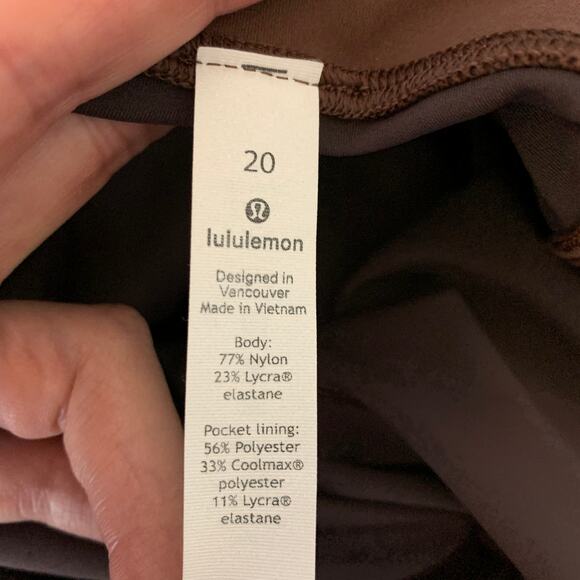 Lululemon Wunder Train High-Rise Tight 25" Brown Earth Womens Size 20 - Picture 12 of 14